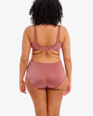 Elomi Cate Brief trosa i färgen Rosewood, bekväm och elegant plus size-trosa