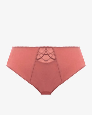 Elomi Cate Brief trosa i färgen Rosewood, bekväm och elegant plus size-trosa