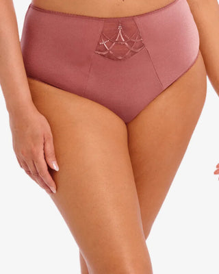 Elomi Cate Brief trosa i färgen Rosewood, bekväm och elegant plus size-trosa
