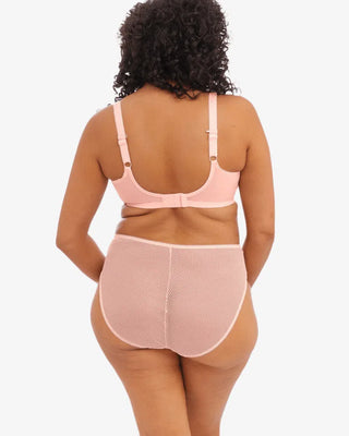 Elomi Charley UW Plunge BH i Ballet Pink, vy bakifrån med justerbar J-krok för racerback-alternativ.