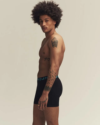 Frank Dandy Solid Boxerkalsong w - Svart/Aqua