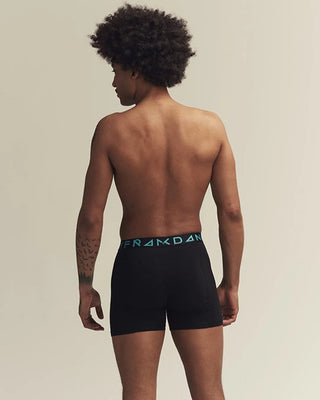 Frank Dandy Solid Boxerkalsong w - Svart/Aqua