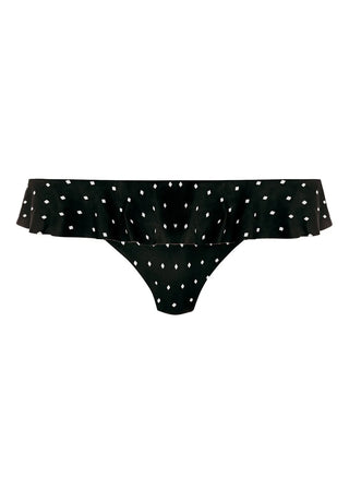 Freya Jewel Cove Italini Bikini Brief -  Svart/Vit Diamantmönster snygg bikini brief från Freya 