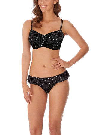 Freya Jewel Cove Italini Bikini Brief -  Svart/Vit Diamantmönster snygg bikini brief från Freya 