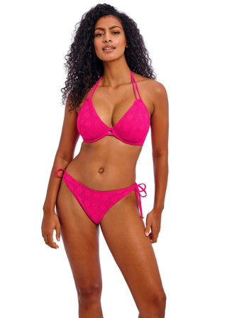 Freya Nomad Nights Fuchsia High Leg Bikini Brief - Rosa snygg bikini trosa