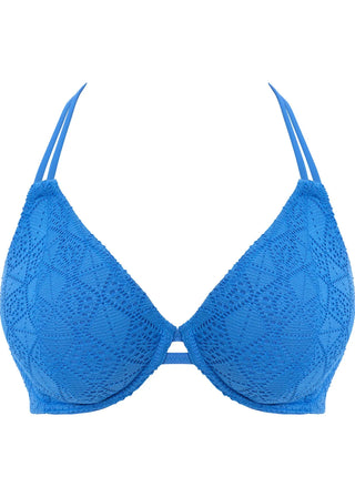 Freya Nomad Nights Uw Halter Bikini Bh-Topp - Blå. Snygg blå bikinitoppfrån freya med mönster 