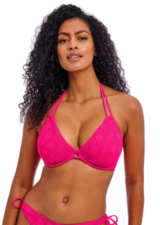 Freya Nomad Nights Uw Halter Bikini Bh-Topp Rosa. Snygg rosa mönstrad bikinitoppfrån freya 