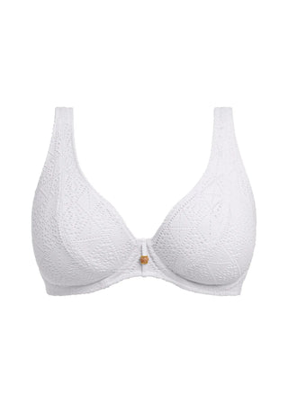 Freya Nomad Nights Uw High Apex Bikini Bh-Topp - Vit snygg bikini topp från Freya