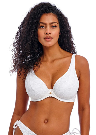 Freya Nomad Nights Uw High Apex Bikini Bh-Topp - Vit snygg bikini topp från Freya
