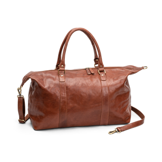 House of Sajaco Weekendväska Medium 49cm - Cognac, fotad mot en vit bakgrund.