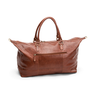 House of Sajaco Weekendväska Medium 49cm - Cognac, fotad mot en vit bakgrund.