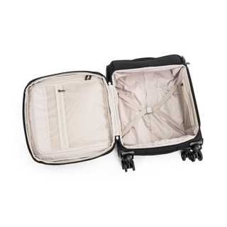 North Pioneer Lounge Kabinväska 55 cm - Svart, teleskophandtag, 360° hjul och TSA-lås – idealisk för resor och handbagage.