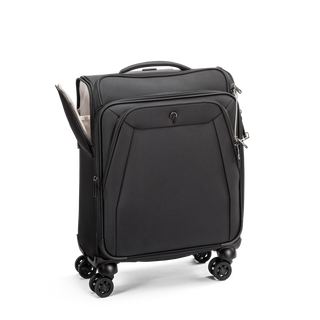 North Pioneer Lounge Kabinväska 55 cm - Svart, teleskophandtag, 360° hjul och TSA-lås – idealisk för resor och handbagage.
