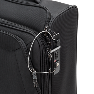 North Pioneer Lounge Kabinväska 55 cm - Svart, teleskophandtag, 360° hjul och TSA-lås – idealisk för resor och handbagage.