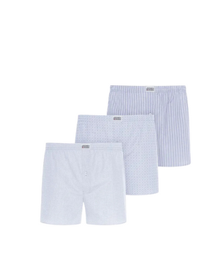 Bilden visarJockey Boxershorts – 3-pack, Ljusblå / Blandade Mönstert  fotad mot en vit bakgrund 