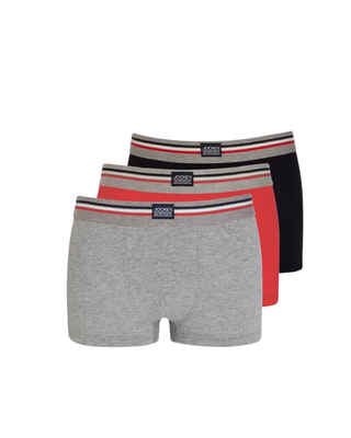 Bilden visar Jockey Briefkalsonger 3-pack - Grå/Röd/Svart  fotad mot en vit bakgrund. 