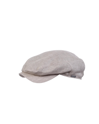 Klassikt Herrkeps från Wigéns i färgen Beige/Khaki. bra skydd mot solen fotad snett från sidan mor en vit bakgrund 