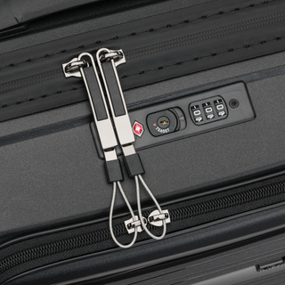 North Pioneer OSL Laptop Kabinväska 55 cm - Svart hårdskal med vågmönster – teleskophandtag i kopparfärg och 360° hjul för smidig manövrering och stilren design