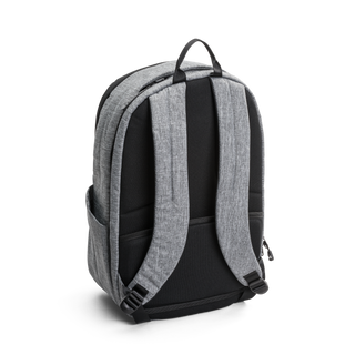 North Pioneer Flight Backpack - grå ryggsäck med flera dragkedjefack och vadderade axelremmar, perfekt för vardag och laptopförvaring.