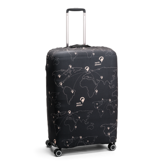North Pioneer Resväskeskydd Large 75 cm - Svart fotad mot en vit bakgrund 