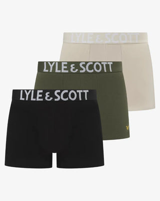 Lyle & Scott Daniel Kalsonger 3-Pack - Pumice Stone/Beetle/Black