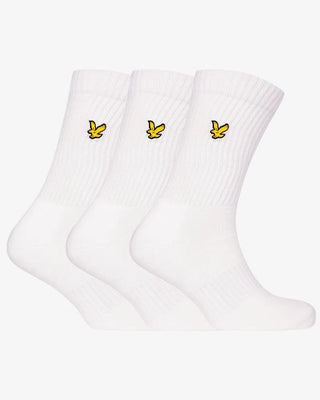 Lyle & Scott Hamilton Sportstrumpor 3-Pack - Bright White