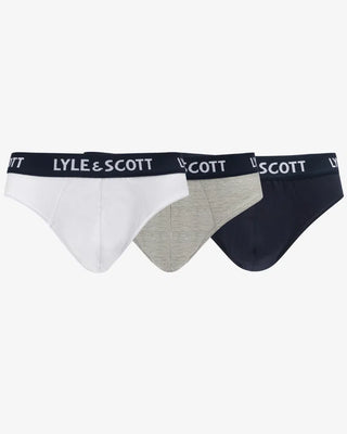Lyle & Scott Owen Brief Kalsonger 3-Pack - Peacoat/Light Grey Marl/Bright White