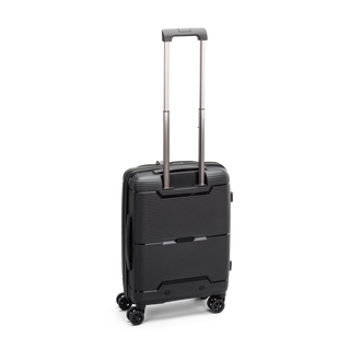 North Pioneer  HKG Kabinväska 55 cm - Svart   hård kabinväska med räfflad yta, teleskophandtag, 360° hjul och TSA-lås – idealisk för resor och handbagage.