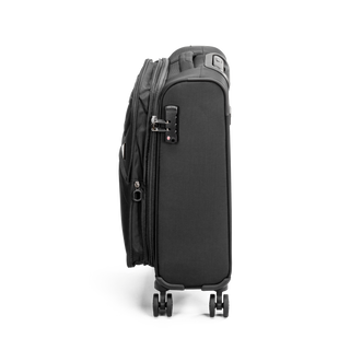 North Pioneer Gate Kabinväska 55 cm - Svart    teleskophandtag, 360° hjul och TSA-lås – idealisk för resor och handbagage. Fotad mot en vit bakgrund 