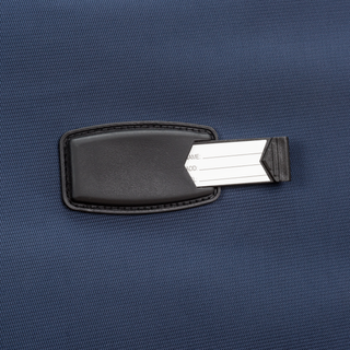 North Pioneer Gate Kabinväska 55 cm - Marinblå teleskophandtag, 360° hjul och TSA-lås – idealisk för resor och handbagage. Fotad mot en vit bakgrund 