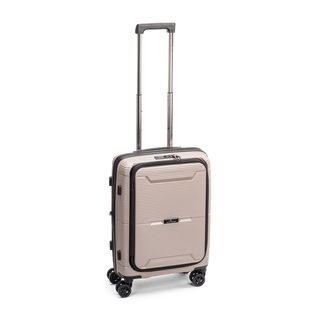 North Pioneer  HKG Kabinväska 55 cm - Chmapange  hård kabinväska med räfflad yta, teleskophandtag, 360° hjul och TSA-lås – idealisk för resor och handbagage.