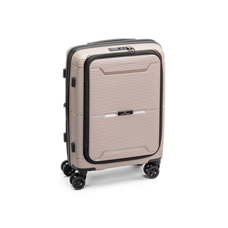North Pioneer  HKG Kabinväska 55 cm - Chmapange  hård kabinväska med räfflad yta, teleskophandtag, 360° hjul och TSA-lås – idealisk för resor och handbagage.