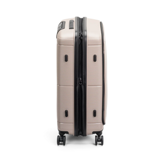 North Pioneer  HKG Mellanstor Resväska 67 cm - Champang med räfflad yta, teleskophandtag, 360° hjul och TSA-lås – idealisk för resor och handbagage.