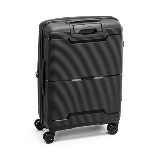 North Pioneer  HKG Mellanstor Resväska 67 cm - Svart  hård med räfflad yta, teleskophandtag, 360° hjul och TSA-lås – idealisk för resor och handbagage.