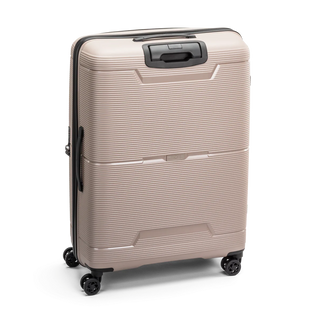 North Pioneer  HKG Stor Resväska 79 cm - Champange  med räfflad yta, teleskophandtag, 360° hjul och TSA-lås – idealisk för resor och handbagage.