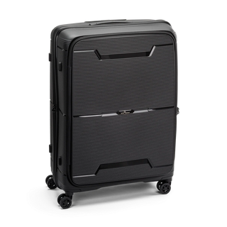 North Pioneer  HKG Stor Resväska 79 cm - Svart  med räfflad yta, teleskophandtag, 360° hjul och TSA-lås – idealisk för resor och handbagage.