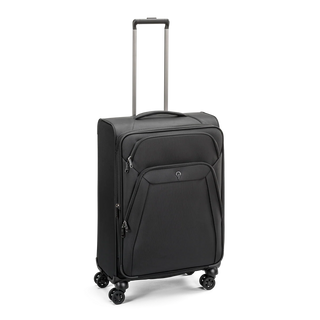 North Pioneer Lounge Mellanstor Resväska 65 cm - Svart  teleskophandtag, 360° hjul och TSA-lås – idealisk för resor och handbagage.
