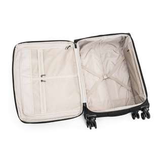 North Pioneer Lounge Mellanstor Resväska 65 cm - Svart  teleskophandtag, 360° hjul och TSA-lås – idealisk för resor och handbagage.
