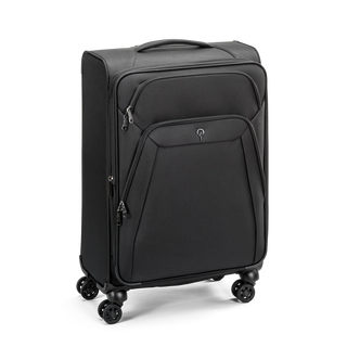 North Pioneer Lounge Mellanstor Resväska 65 cm - Svart  teleskophandtag, 360° hjul och TSA-lås – idealisk för resor och handbagage.