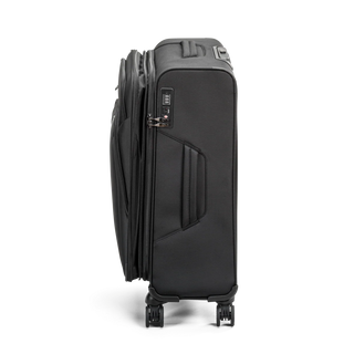 North Pioneer Lounge Mellanstor Resväska 65 cm - Svart  teleskophandtag, 360° hjul och TSA-lås – idealisk för resor och handbagage.