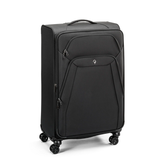North Pioneer Lounge Stor Resväska 79 cm - Svart  teleskophandtag, 360° hjul och TSA-lås – idealisk för resor och handbagage.