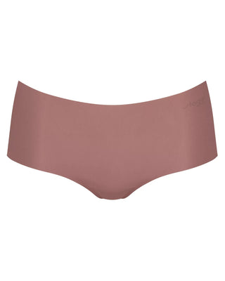 “Frilagd bild av Sloggi Zero Microfibre Short Trosa i cacao – kort trosmodell med låg midja, sömlös design och laserskurna kanter i återvunnen mikrofiber.”
