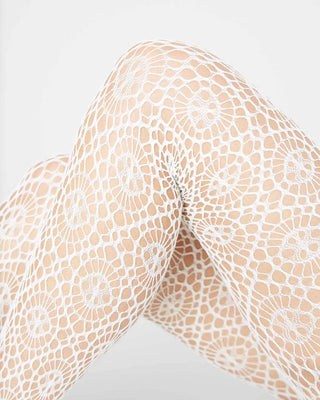 Swedish Stockings Lykke Net Strumpbyxor -Ivory bilden visar snygga strumpbyxor 