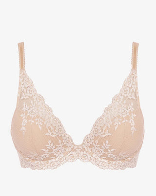 Wacoal Embrace Lace Plunge Bh - Beige/Vit