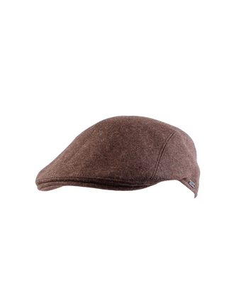 Wigéns Ivy Flat Cap - Brun. Fotad mot en vit bakgrund