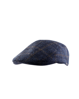 Wigéns Ivy Flat Cap - Med klassiskt rutmönster. fotad mot en grå bakrund 