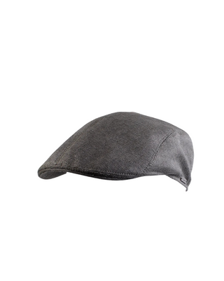 Wigéns Ivy Flat Cap i Linne - Ljusgrå herr keps i Linne från Wigéns fotad mot en vit bakgrund snett framifrån 