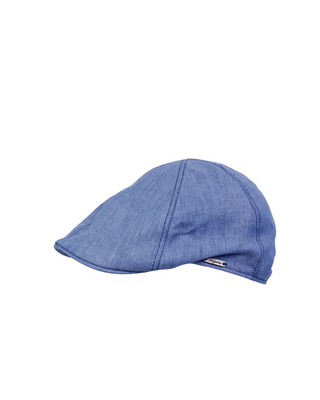 Wigéns Pub Cap - Denimblå klassisk herrkeps i somrig pub cap-stil, perfekt för vår och sommar.