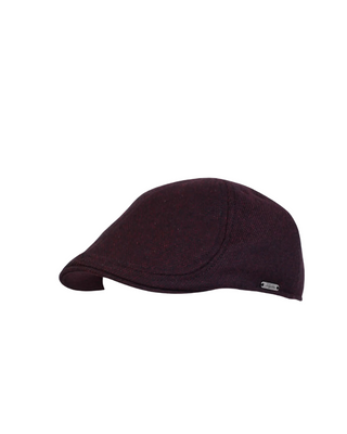 Wigéns Pub Cap - Mörkröd klassisk herrkeps i somrig pub cap-stil, perfekt för vår och sommar.