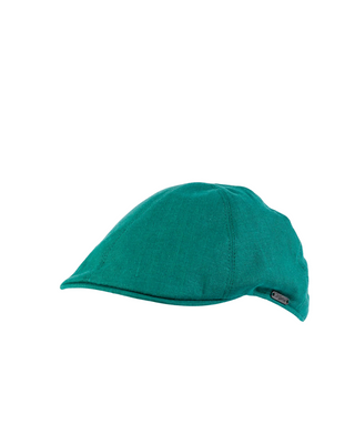  Wigéns Pub Cap i Linne - Klargrön klassisk herrkeps i somrig pub cap-stil, perfekt för vår och sommar.